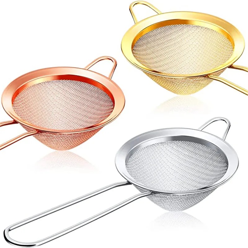 Stainless Steel Fine Mesh Cocktail Strainer Practical Bar Tool