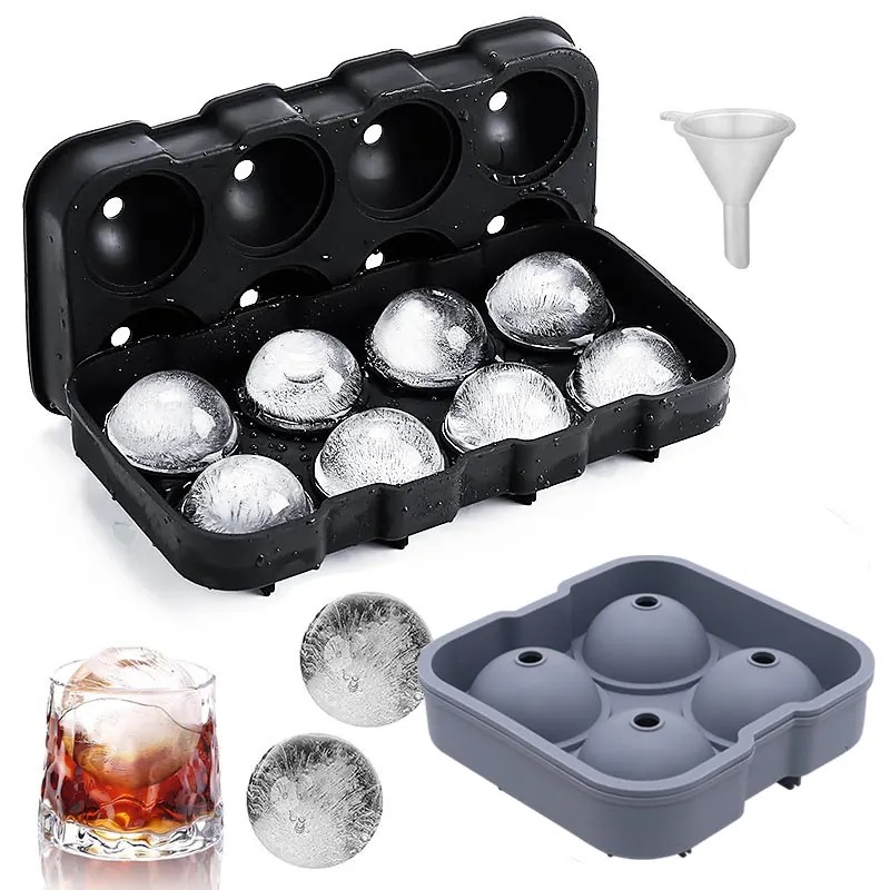 Leak Free Round Whiskey Ice Mold, Easy Fill Ice Ball Maker
