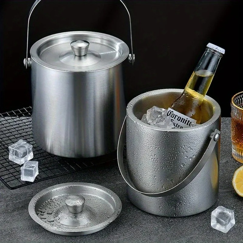 Stainless Steel Insulated Ice Bucket for Wine Beer Champagne