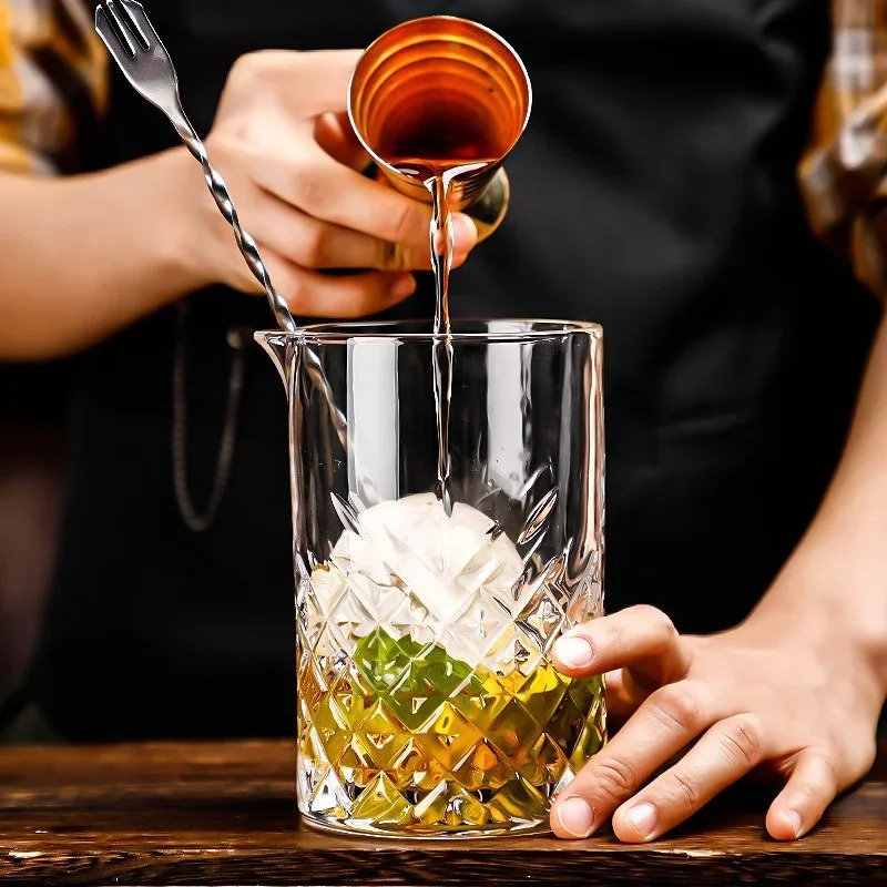 Professional Crystal Glass Cocktail Shaker Mixing Cup - Image 9