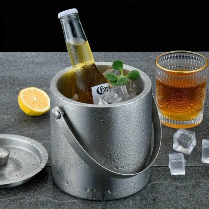 Stainless Steel Insulated Ice Bucket for Wine Beer Champagne - Image 6