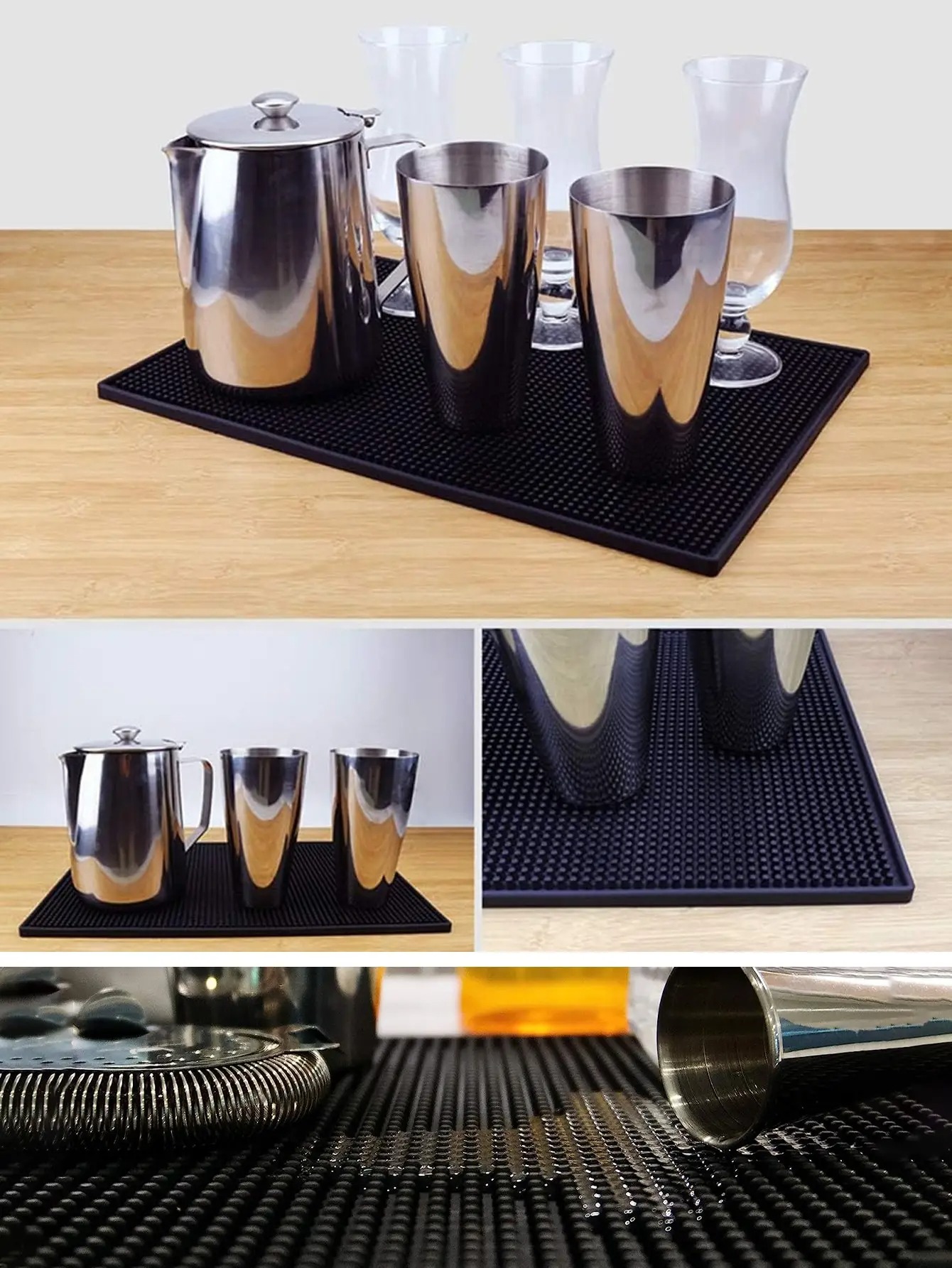 Rubber Bar Mat Non Slip Cocktail Spill Mat for Coffee Bar - Image 7