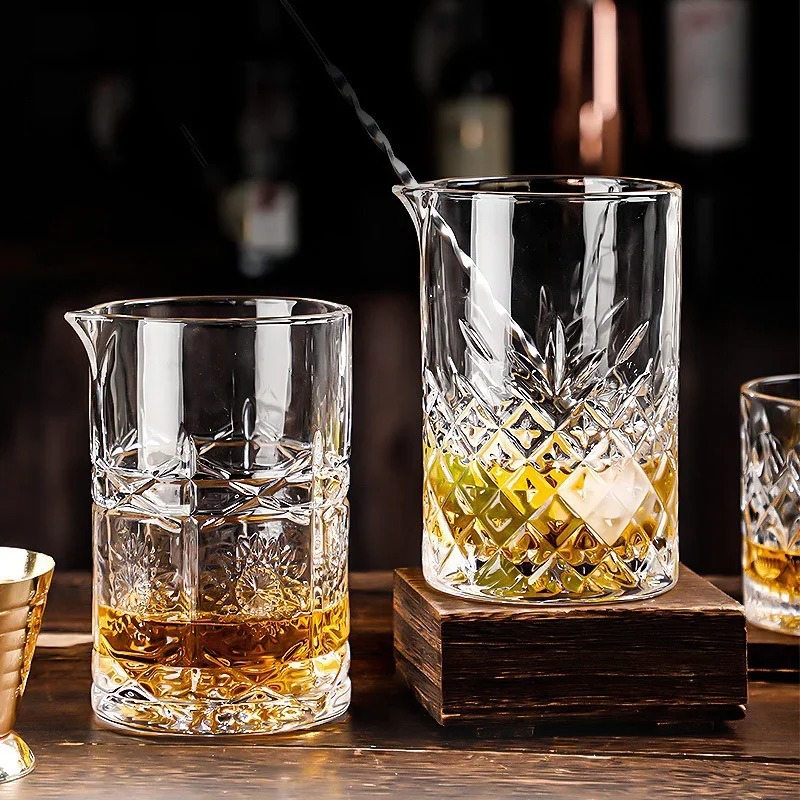 Professional Crystal Glass Cocktail Shaker Mixing Cup - Image 8
