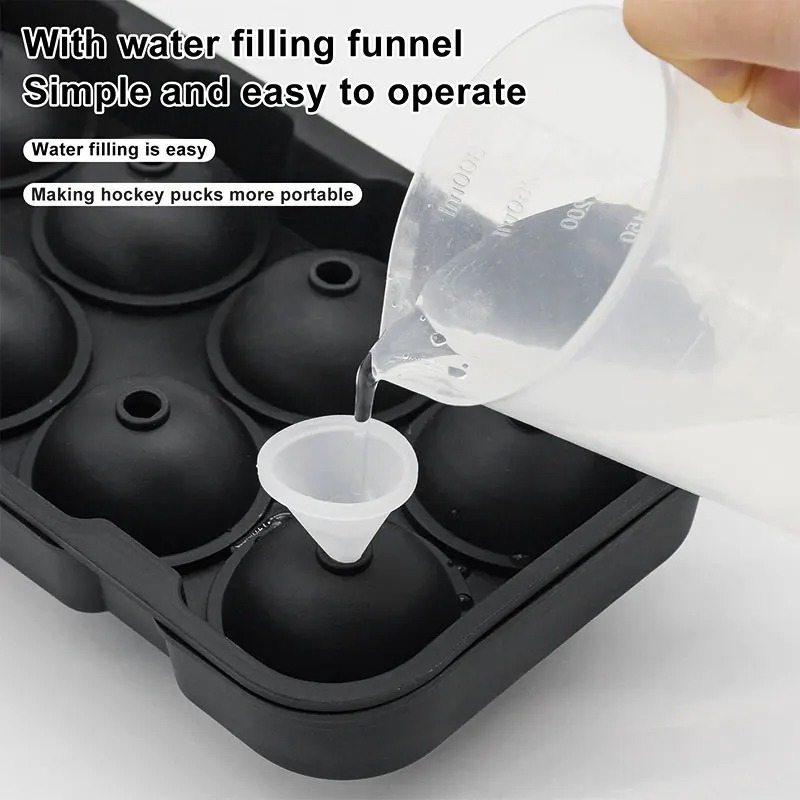 Leak Free Round Whiskey Ice Mold, Easy Fill Ice Ball Maker - Image 3