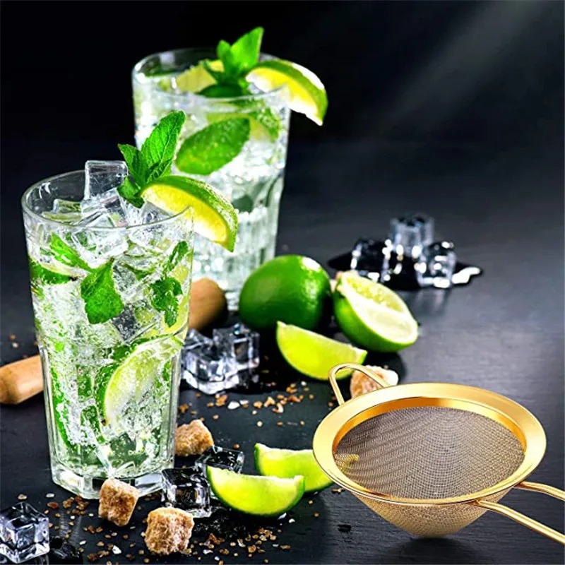 Stainless Steel Fine Mesh Cocktail Strainer Practical Bar Tool - Image 3