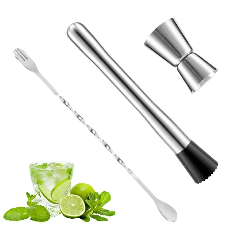 SEWS Stainless Steel Cocktail Bar Tool Set with Jigger Spoon - Image 6