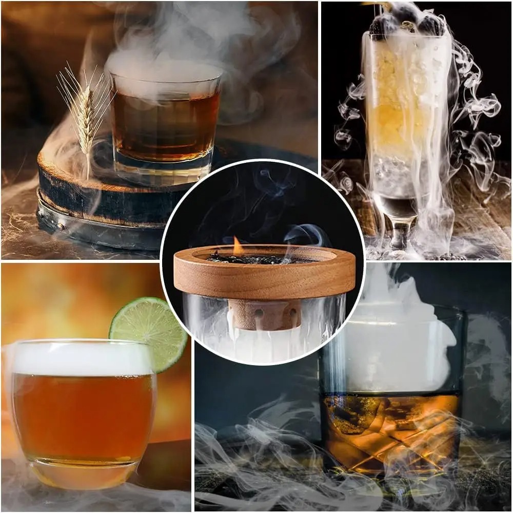 Cocktail Smoker Kit with 4 Natural Wood Flavors for Whiskey - Image 3