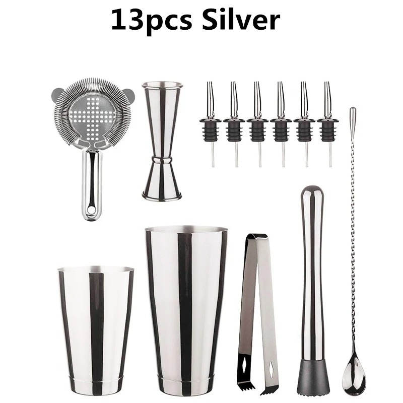 Weighted Boston Shaker Set 2 Pack with Jigger and Strainer - Image 4