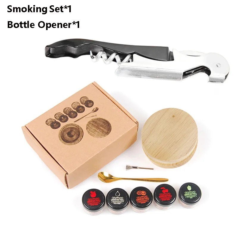 Cocktail Smoker Kit with 4 Natural Wood Flavors for Whiskey - Image 4